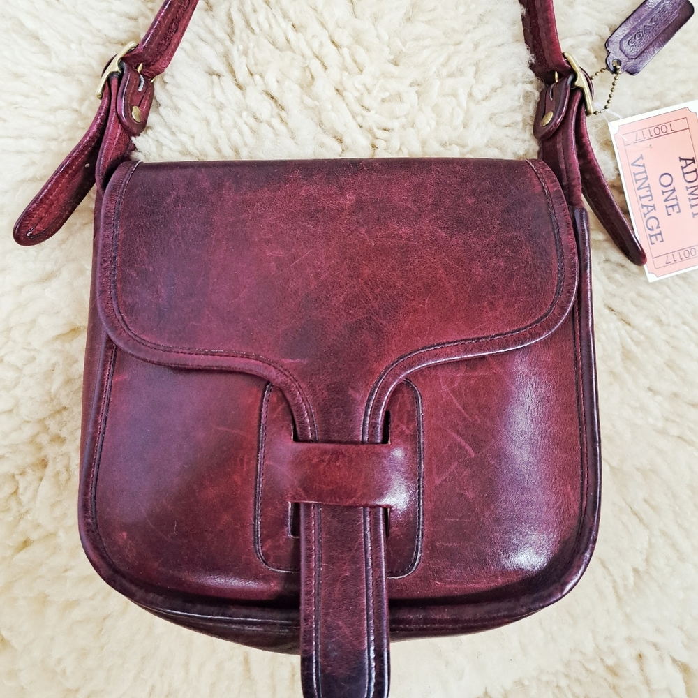 Vintage Coach Courier Burgundy
